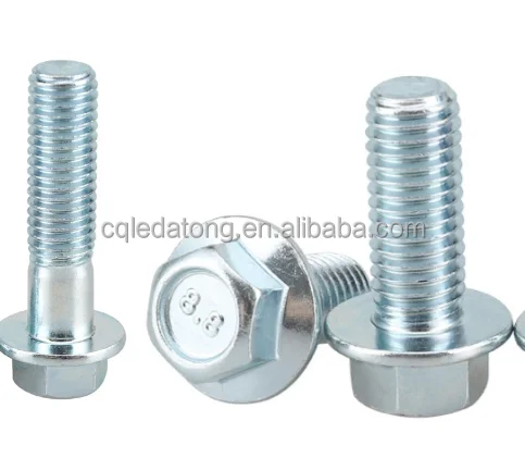 stainless steel M5 M6 M8 M10 zinced  internal thread hexagon screws  hex head GR5 flange bolts and screws