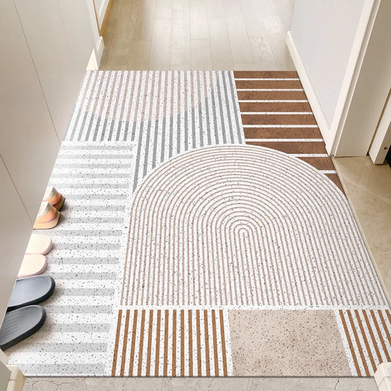 Коврик для входной двери из ПВХ с шелковой петлей нескользящий мат удаления пыли в коридоре «сделай сам» режущий резиновый коврик