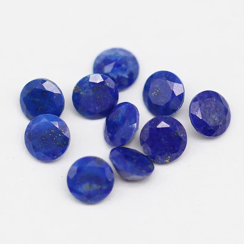 100% Pure Natural round Shape 4mm faced wholesale gemstone crystal jewelry blue Moissanite Stone Price  For Ring