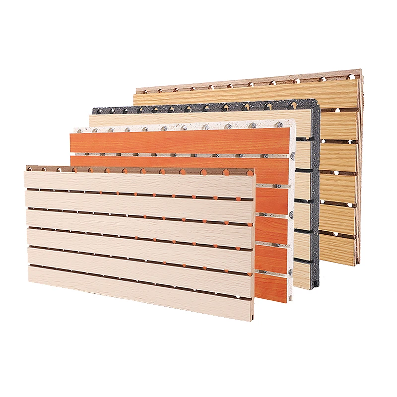 Conference Room Acoustics Perfected with Fireproof 3D Grooved MDF Wood Acoustic Panels
