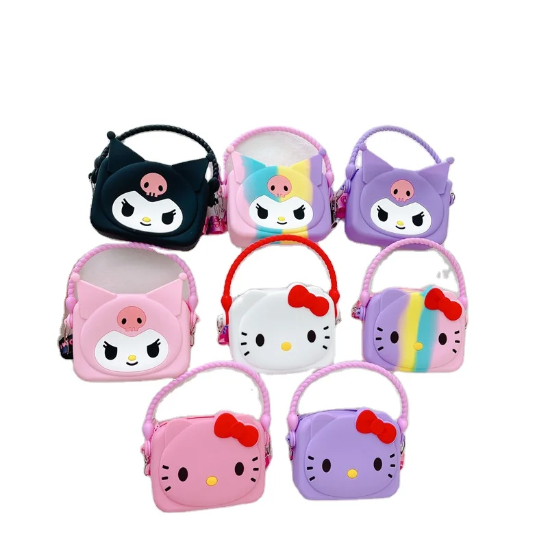 RuunJoy Cartoon kulomi moloday Shoulder Bags for Children Mini Portable Handbag Coin Purse Girls Messenger silicone makeup Bag