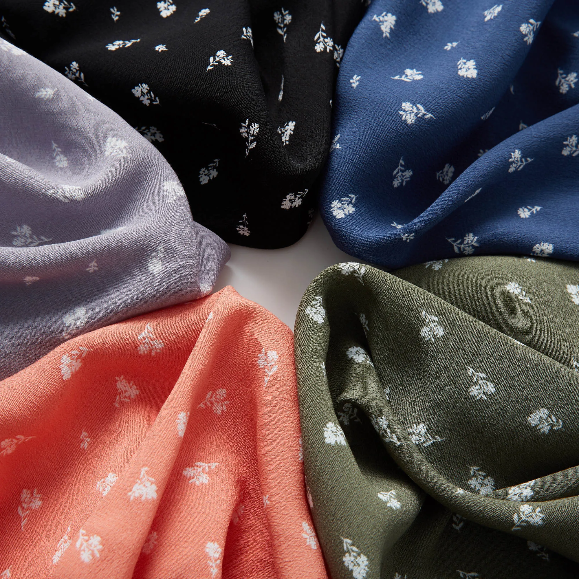 New design crepe 53% viscose 47% rayon printed floral  100% rayon poplin fabric for dress