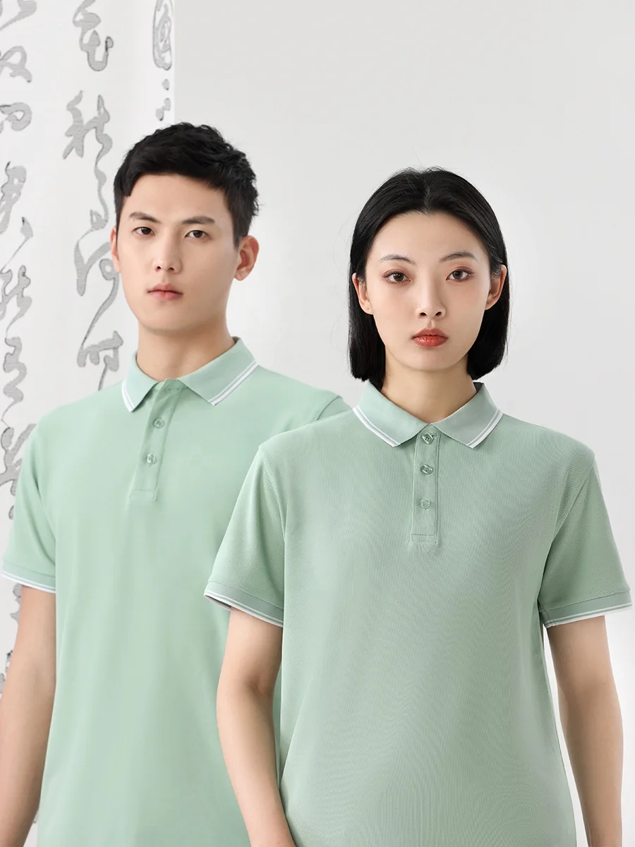 Wholesale Polyester Blank Plain Golf Polo Shirt Uniform Embroidery Custom Logo Lapel Polo Shirt For Men Dropship