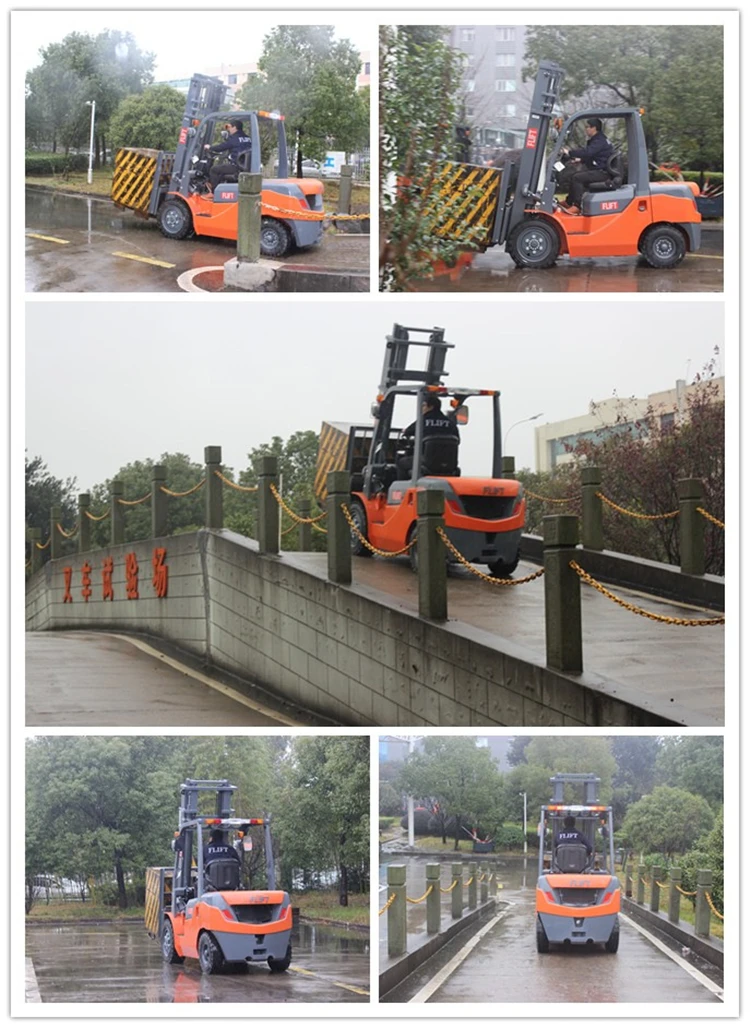 FLIFT Brand heavy duty 12ton 12000kg capacity diesel forklift with dual tires and fork positioner