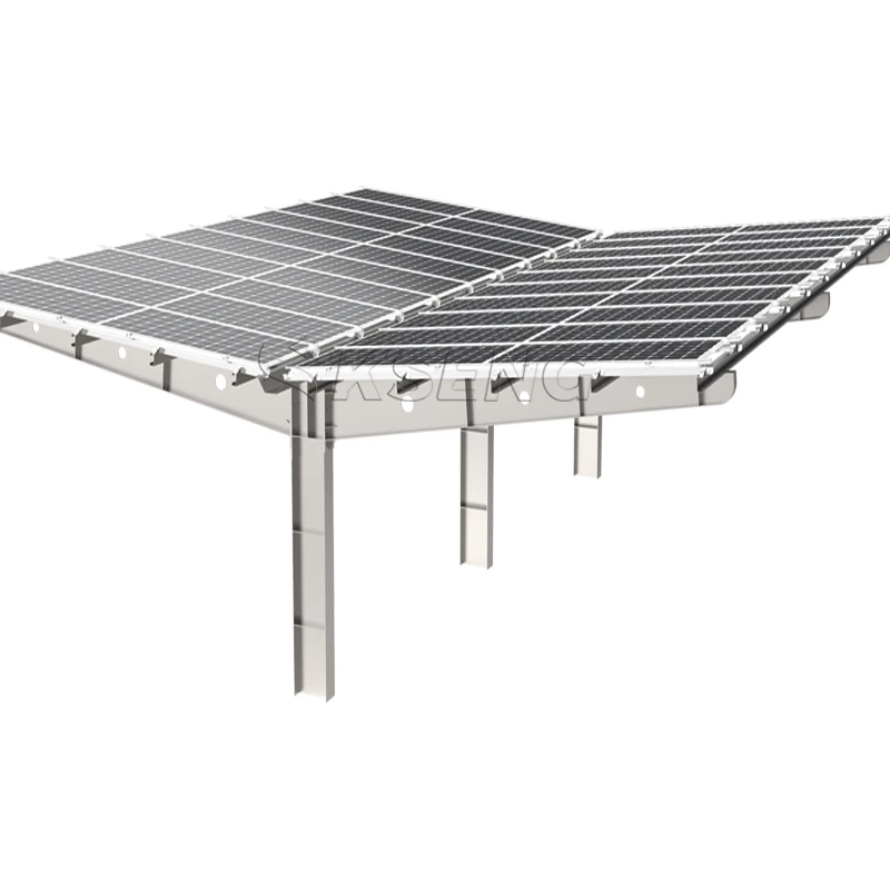 OEM Hot dipped galvanized steel solar panel carport solar mounting rack solar pv carport mounting brackets structure