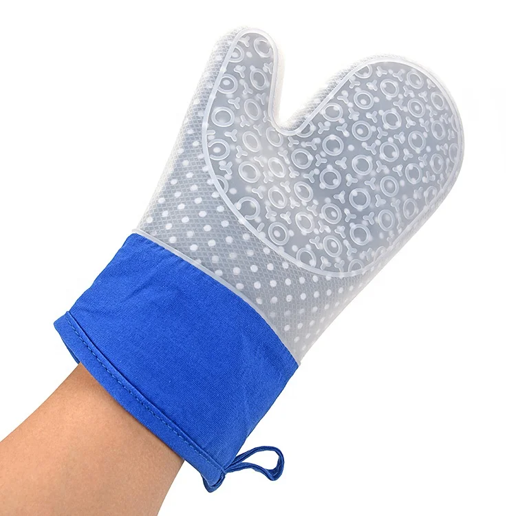 Оптовая продажа термозащитные перчатки для выпечки термостойкие черные духовки двойные силиконовые