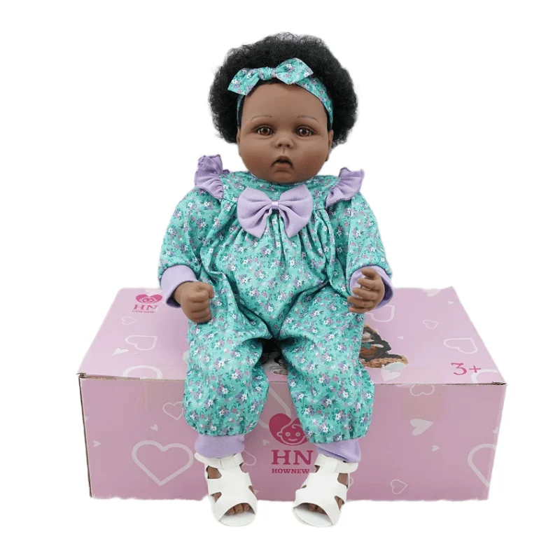 Original Fashion Exploding Hair Adorable Face African Style Reborn Vinyl Doll Toy for Kids age 3 4 5 6 Plus