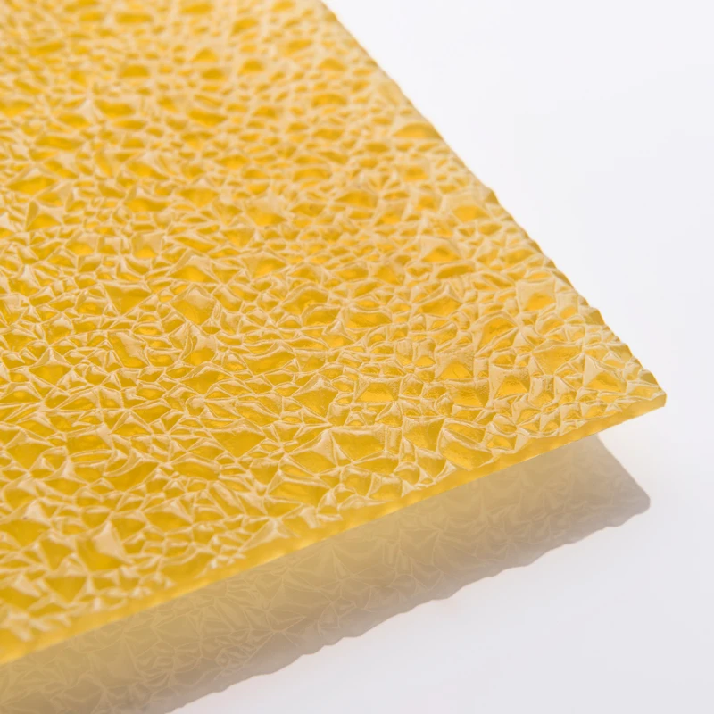 Yellow Polycarbonate Embossed Diamond Sheet Cheap Embossed Polycarbonate Sheet