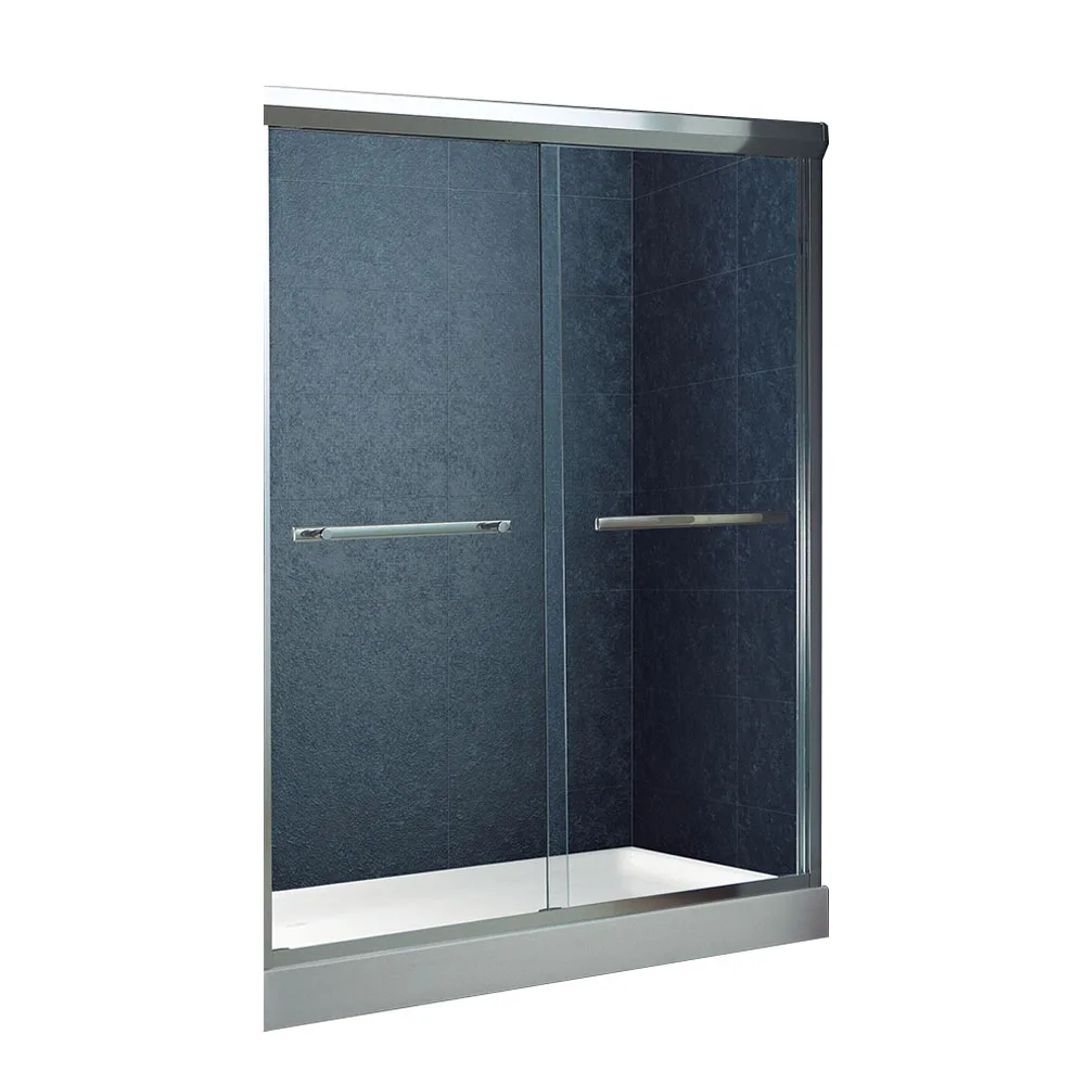 Wholesale Aluminum Stainless Steel Tempered Glass Shower Cubicle Bathroom Double Sliding Shower Door
