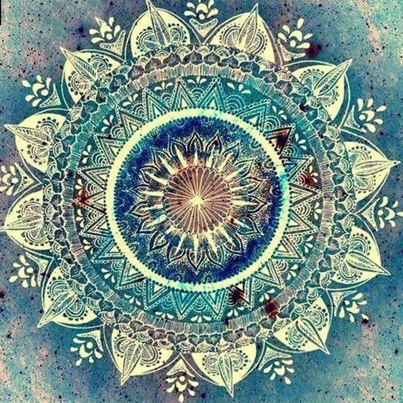 Full Square Round Drill Beautiful mandala wall artwork paint by numbers canvas 5D Diy diamond Embroidery paintings