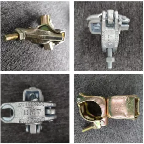 Light Weight Scaffolding Parts Durable Pressed Steel Pipe Clip Fixing Pressed Double Coupler Scaffolding Swivel Clamp