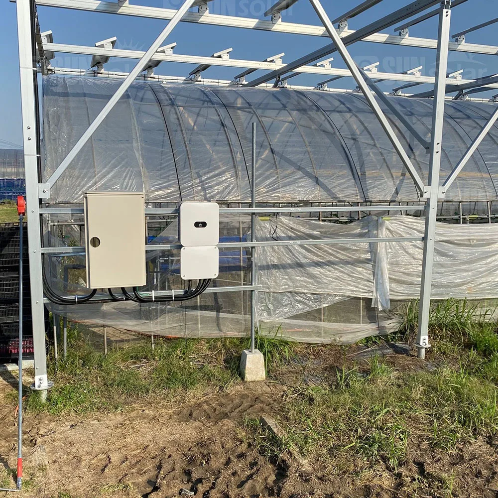 Chinese design and installation solar greenhouse pv racking system for solar agriculture