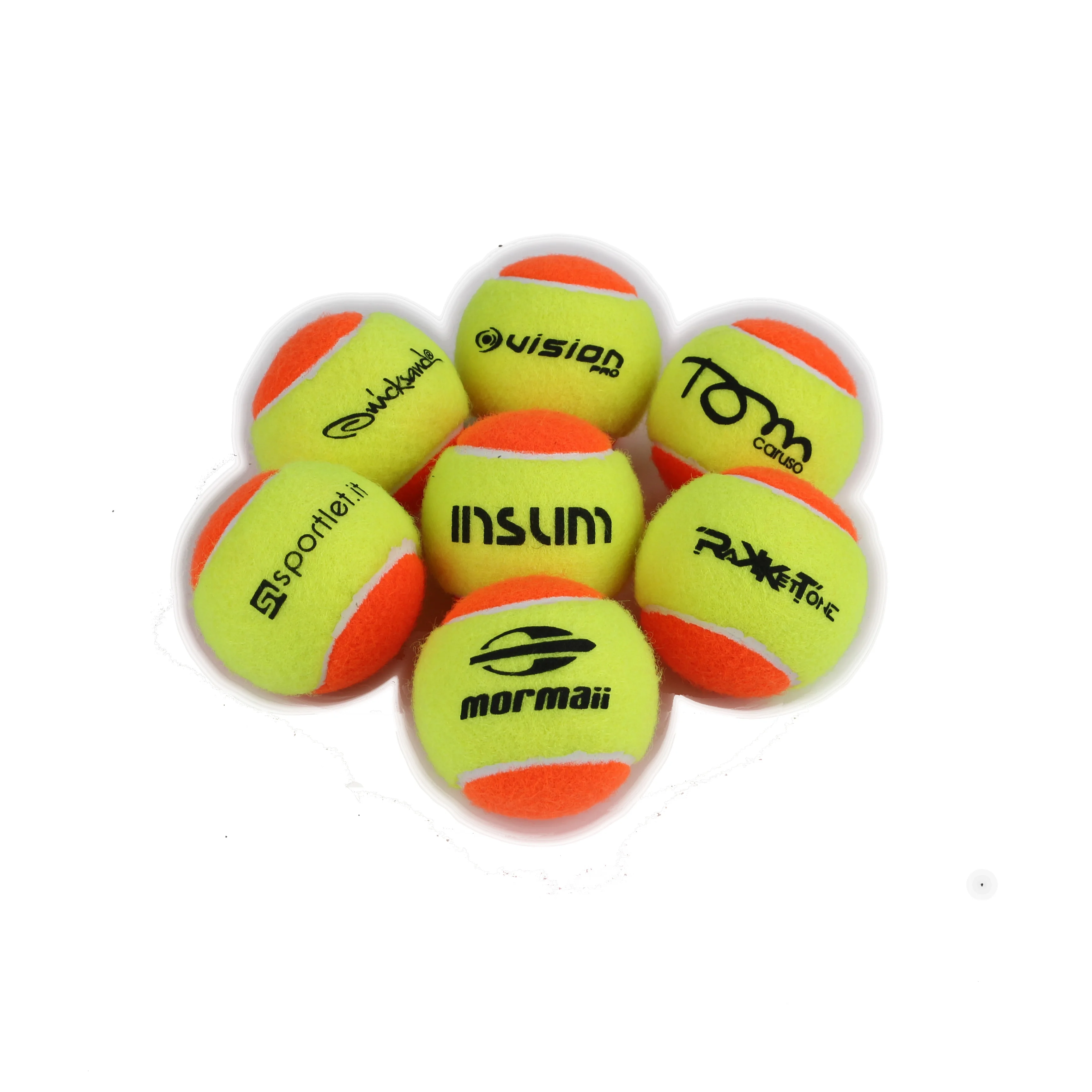 ITF Stage 2 Beach Tennis Ball for Beginners 40 Gram Pressureless Training Balls Made of Rubber and Wool for Sports