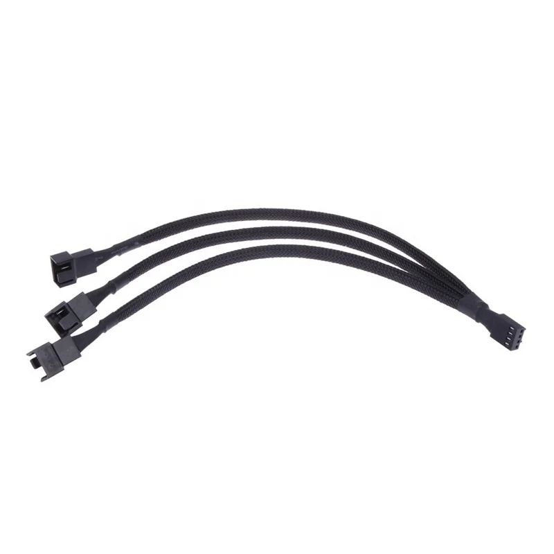 1 To 3 Way Splitter Sleeved 4-Pin PWM Connector Fan Extension Cable Computer fan cable 4p one point three extension cable