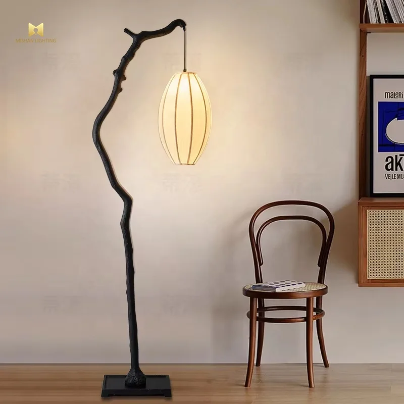 Современная дизайнерская Напольная Лампа в старинном стиле для чайной комнаты гостиной нордическая ткань напольные лампы