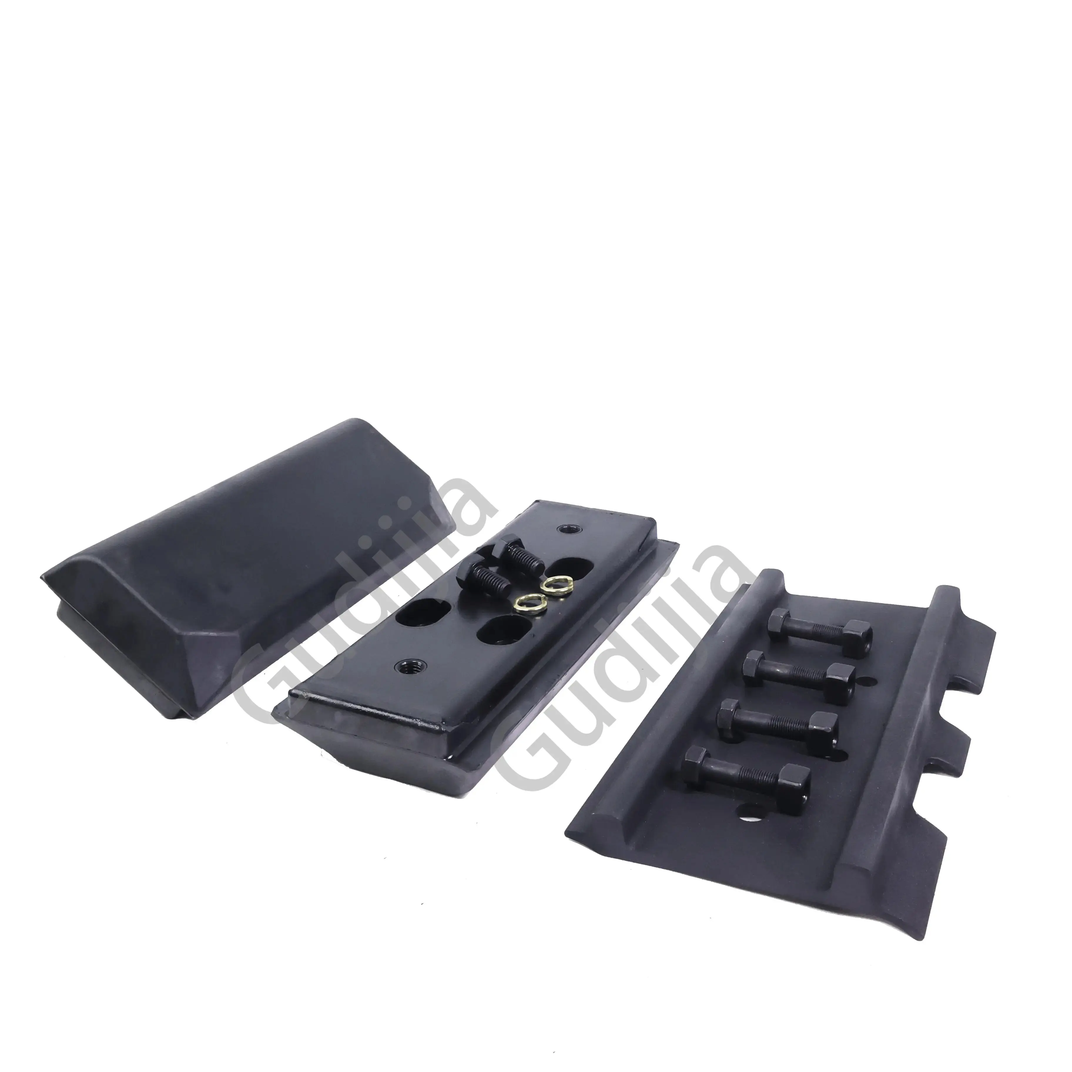 High quality black integrated poly track pad for road construction customizable size