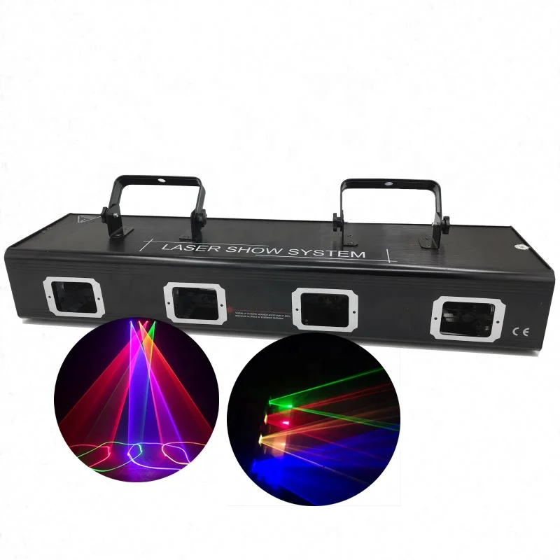 4 Lens Dmx Laser Stage Club Light Dj Led Party Lights  Beam Projector Disco Lasercube Sharpy Light Effects For Night Bar