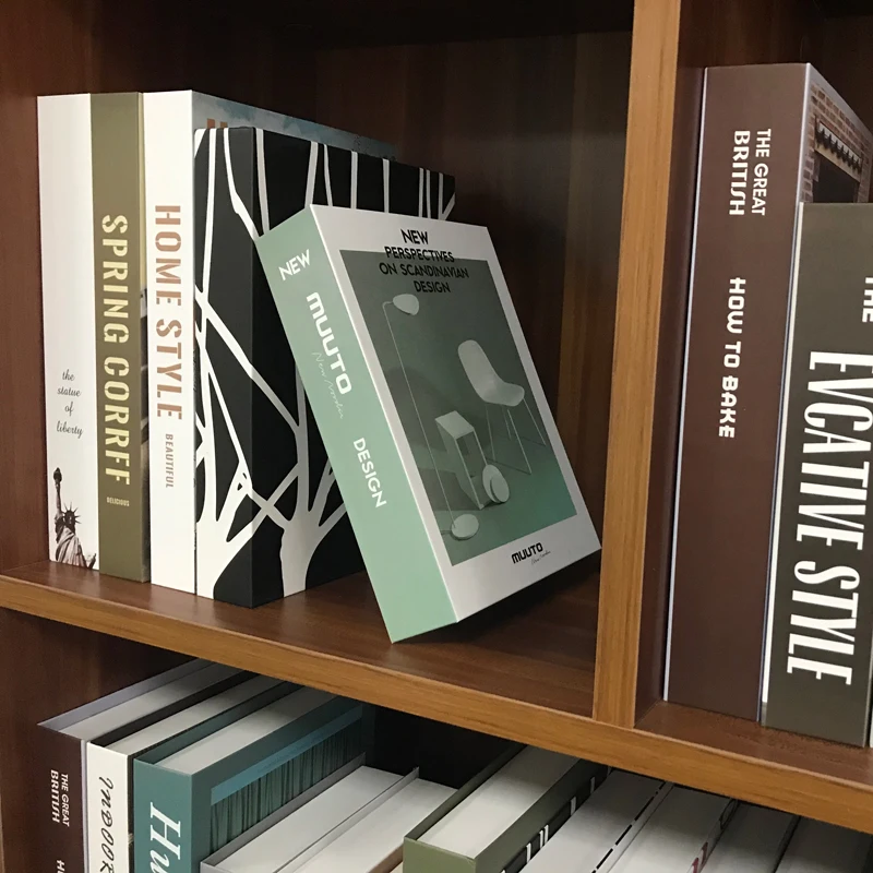 Белая Бумажная книга с факелами серебряные поддельные домашние милые книги для стола библиотеки Декор набор