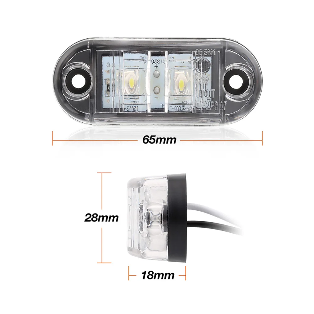 Surface Mount Led Side Fender Marker Lights Sealed Mini Led Side Marker Clearance Lights