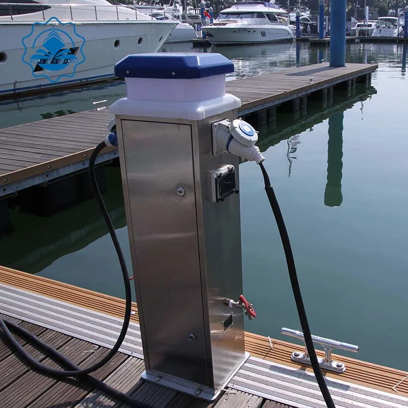 Best marine accessories Marina high quality electricity supply box stainless steel flutuante sale ponton