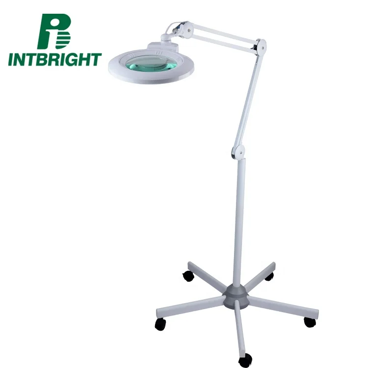 nail art eyelash extension light tool illuminated magnifier beauty equipment rolling floor stand magnifying lamp led
