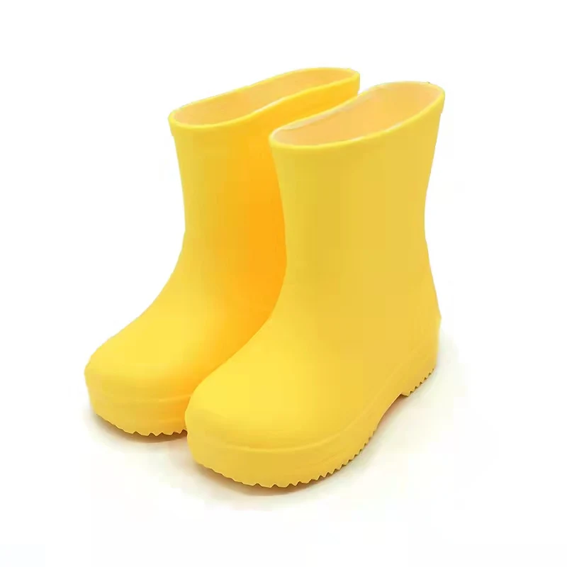 New solid color comfortable soft simple non-slip rain boots for boys and girls