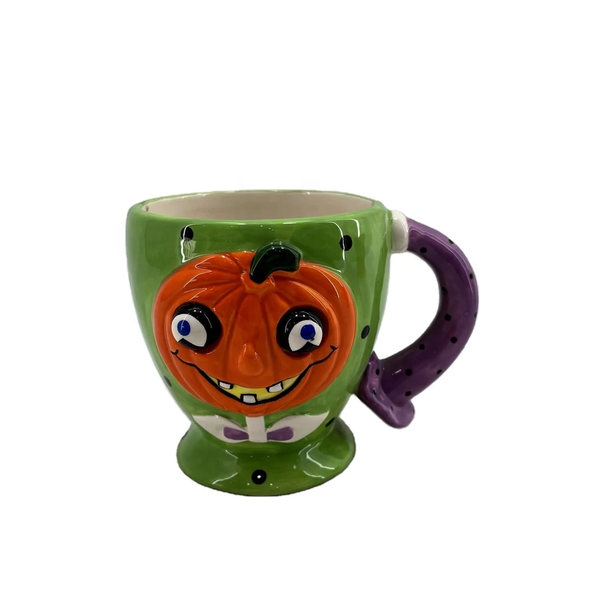 Funny pumpkin ceramic coffee mug for Halloween decoration
