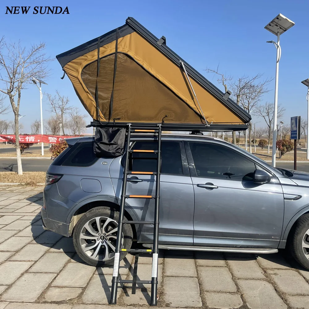 Suitable for Photography Scouting Concealed Aluminum Triangle Hard Shell Rooftop Tent