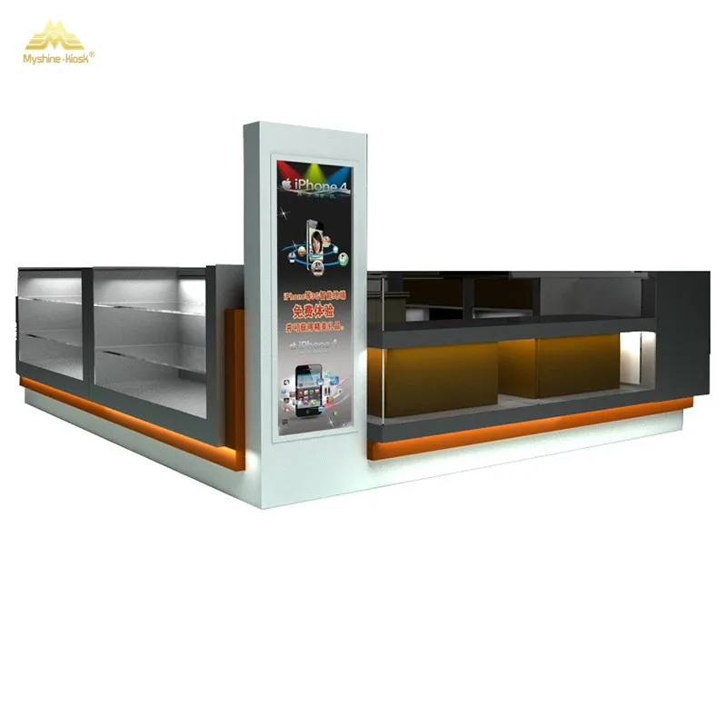 High End Shopping Mall electronics showcase display Cellphone Accessories Kiosk for Mobile Phone Store