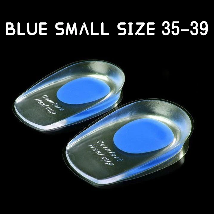 Transparent Silicone Heel Pad Half Size Shock Absorbing Insole Invisible Heightened Heel Cup PU Shoe Insoles