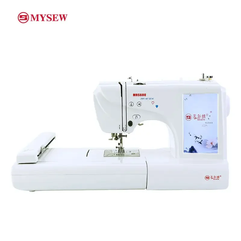 MRS600  fashional clothes direct sale portable household high speed sewing machine computerized embroidery machine single needle
