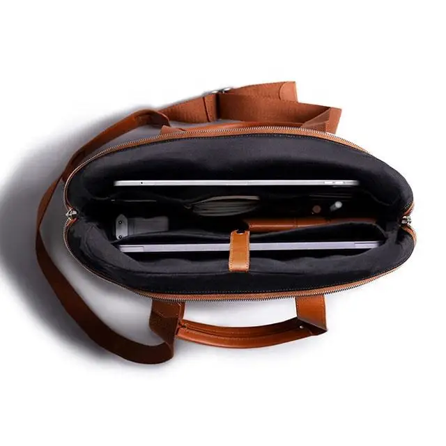 Custom Logo Genuine Leather Briefcase For Men Business Crossbody Shoulder Messenger Bags Men Office Laptop Bag Briefcase