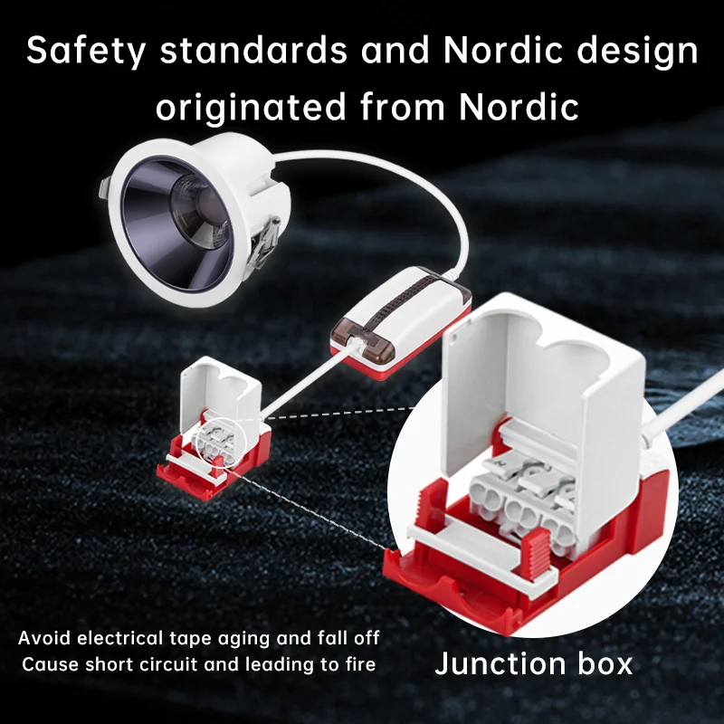 Flicker free 8-90W 97 anti-glare led downlight commercial lighting for hotel