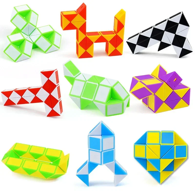 Factory Price Magic Snake Cube Educational Intelligent Folding toys Magic Ruler Mini Funny Games For Kids