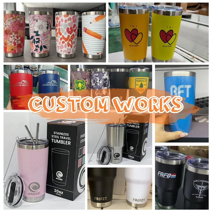 Wholesale Tumbler Cups Tumbler 20Oz 30Oz With Magnetic Lid Double Wall Food-Grade Stainless Steel Insulated Tumbler Cups