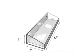 2 pack extra thick  bathroom shelving clear acrylic wall mounted floating shelf