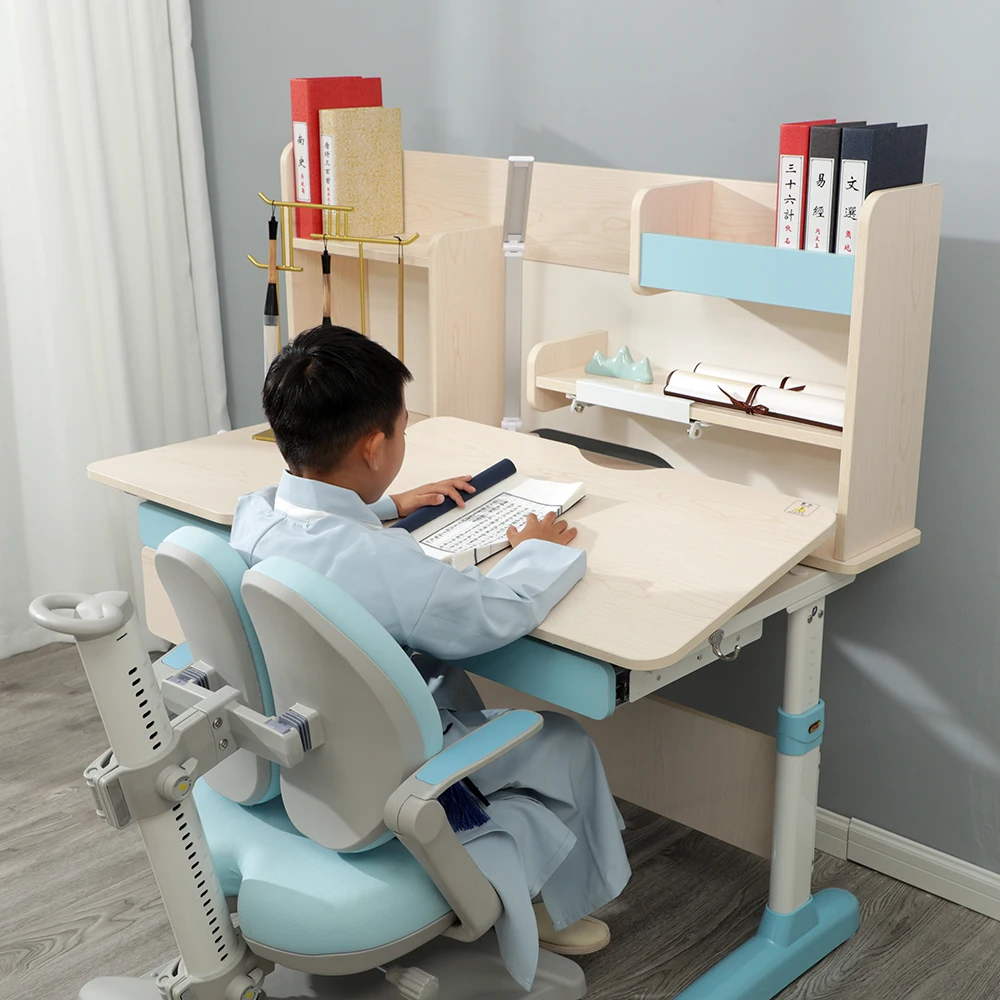 
Child Desk Multifunctional Children Height Adjustable Wood Study Table Ergonomic Design kids Study Table 