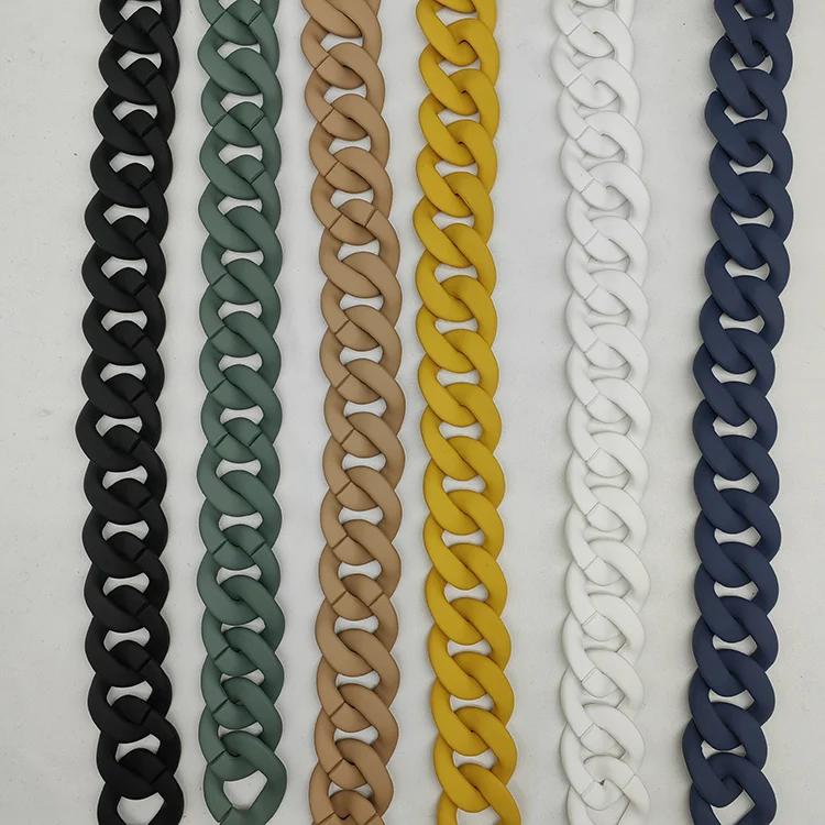 YN 30 to 120cm Large Flat Chain Strap Acrylic Luxury Handbag Strap Fashionable Replacement Purse Clutches Handles for DIY Crafts