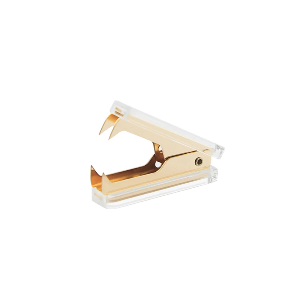 Office and School Supplies Jaw Type Staples Transparent Acrylic Mini Staple Remover