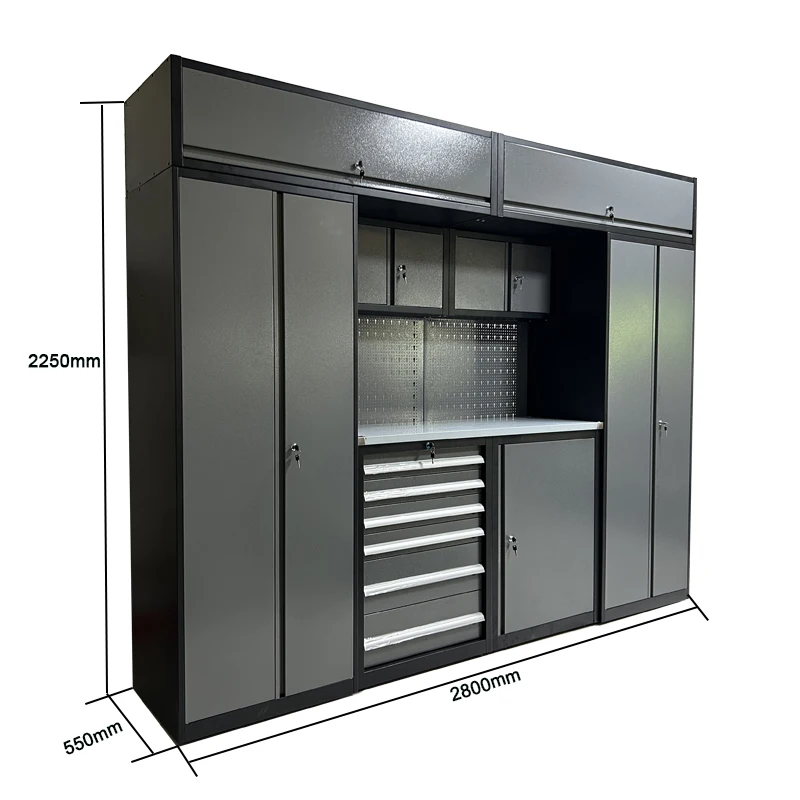 Heavy Duty Tool Box Garage Storage Cabinet,Metal Work Benches for Industrial Workspace
