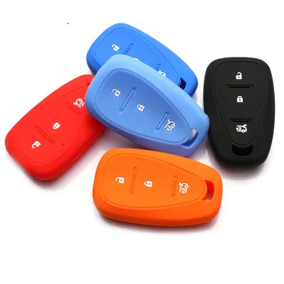 Силиконовые чехлы для автомобильных ключей Buick Chevrolet Cruze Opel Vauxhall Mokka Encore, сменные Чехлы для 2 3 4 кнопок