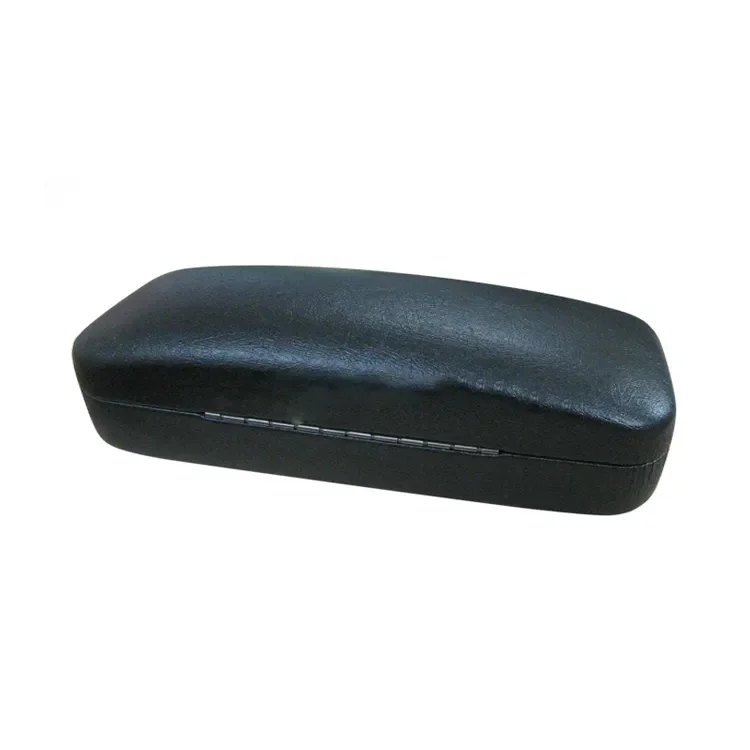 2024 New optical glasses leather storage box large capacity simple fashion anti-pressure black sunglasses box wholesale