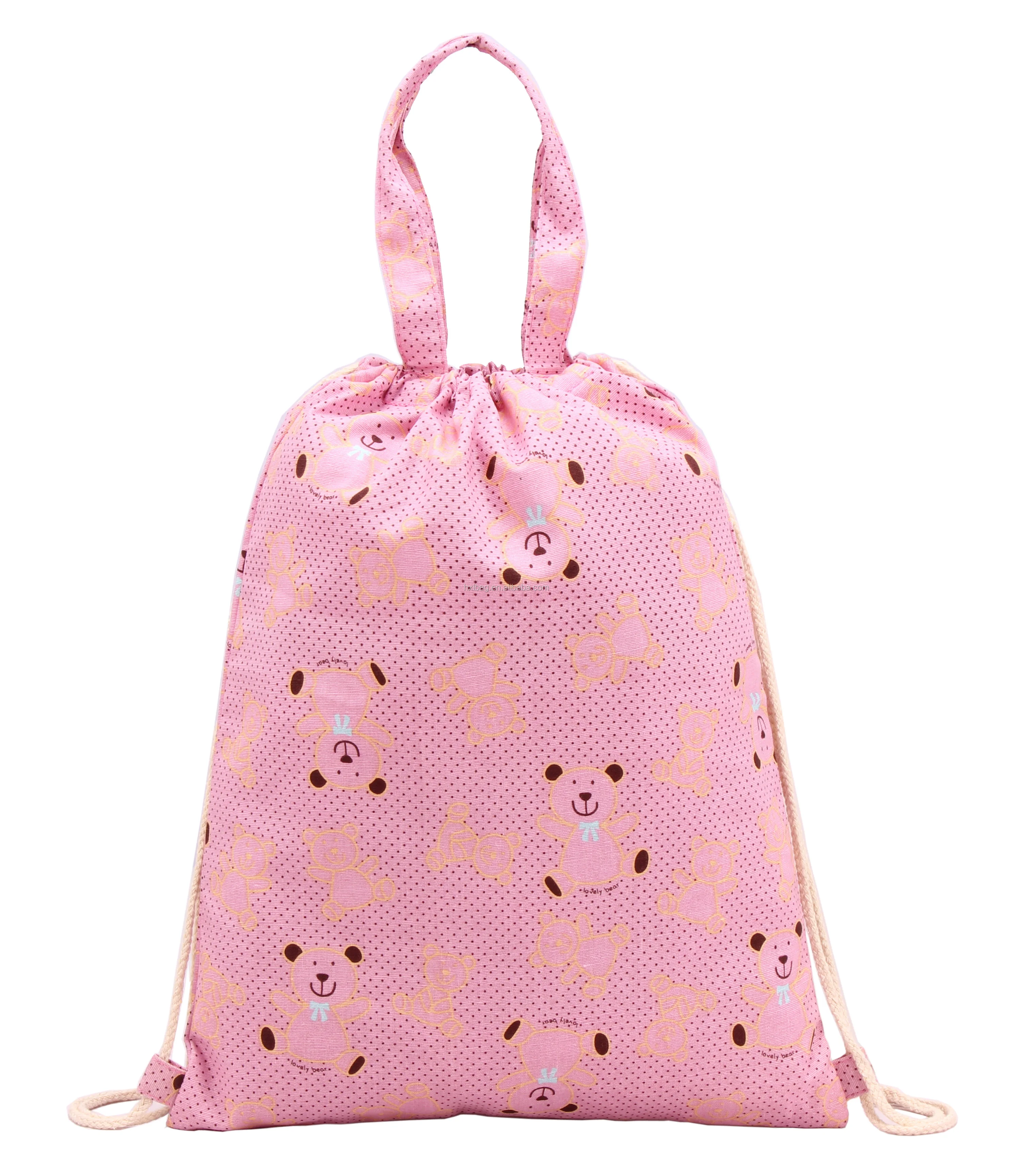 Wholesale Durable Cotton Drawstring Tote Bag Gifts Bag Accept Customized Logo Printing