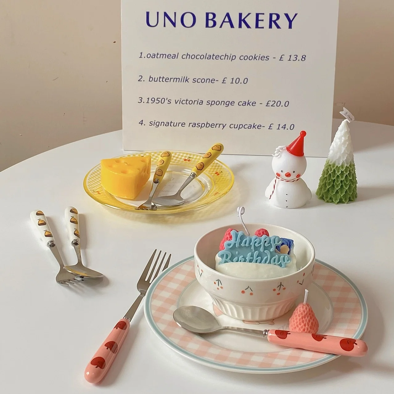 Wholesale Flatware Ceramic Handle Cute Silverware Stainless Steel Spoon and Fork