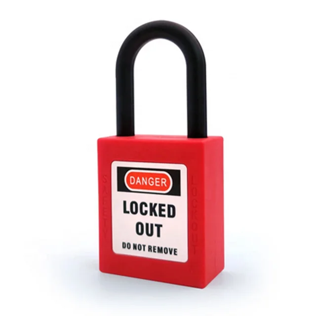 
canyu lock factory qvand Electric Industrial Security Brand Loto ABS Red Color Nylon Safety Padlock 