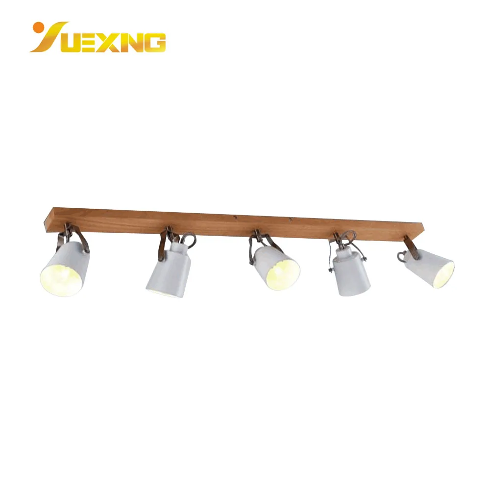 
Factory Cheap Price Wholesale Round Fixture GU10 LED E14 Rotation Wood Metal Grey Ceiling Spot Light 