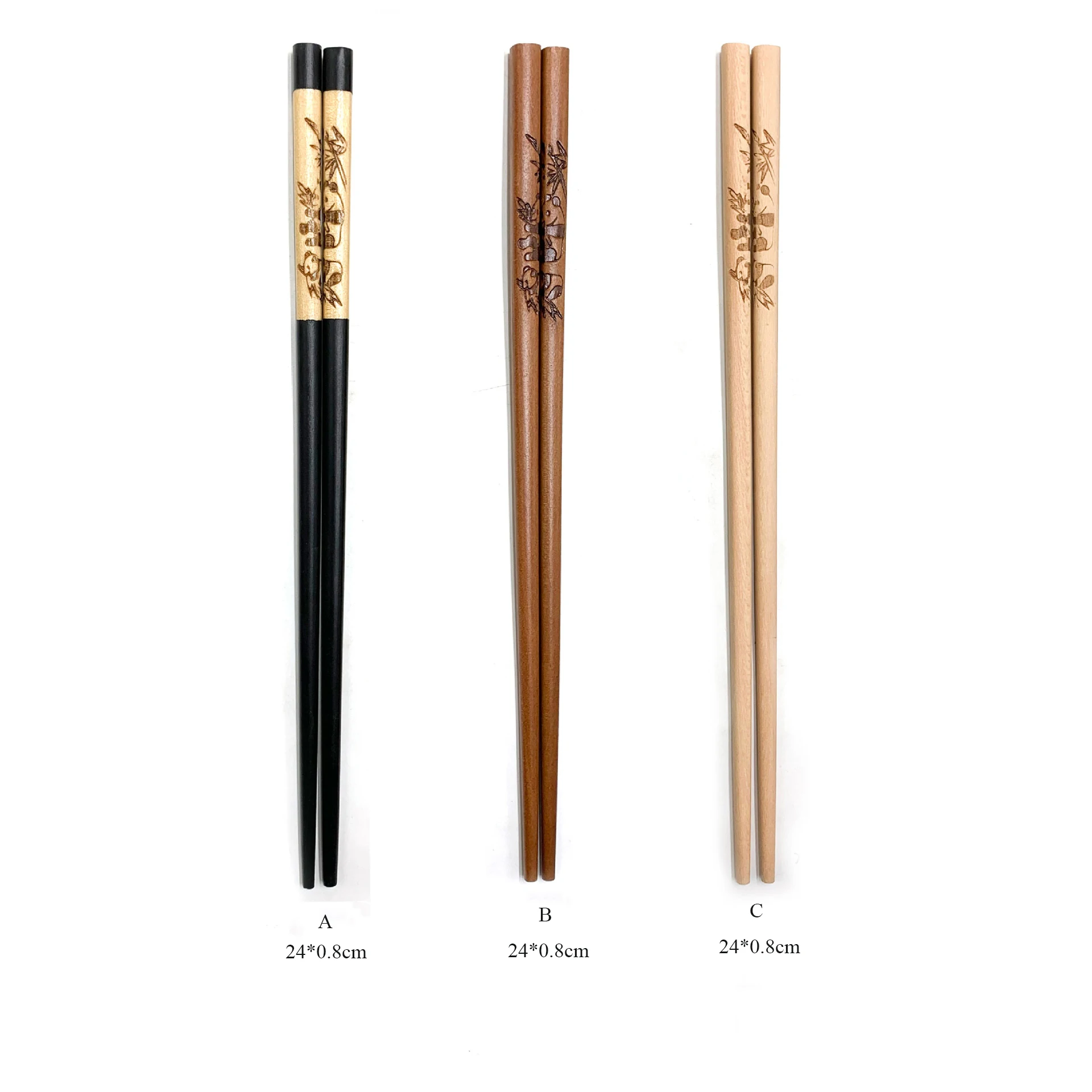 Wholesale Chinese Chopsticks Gift Box with Panda Ceramic Rack Couple Reusable Dishwasher-safe for Eating Cooking