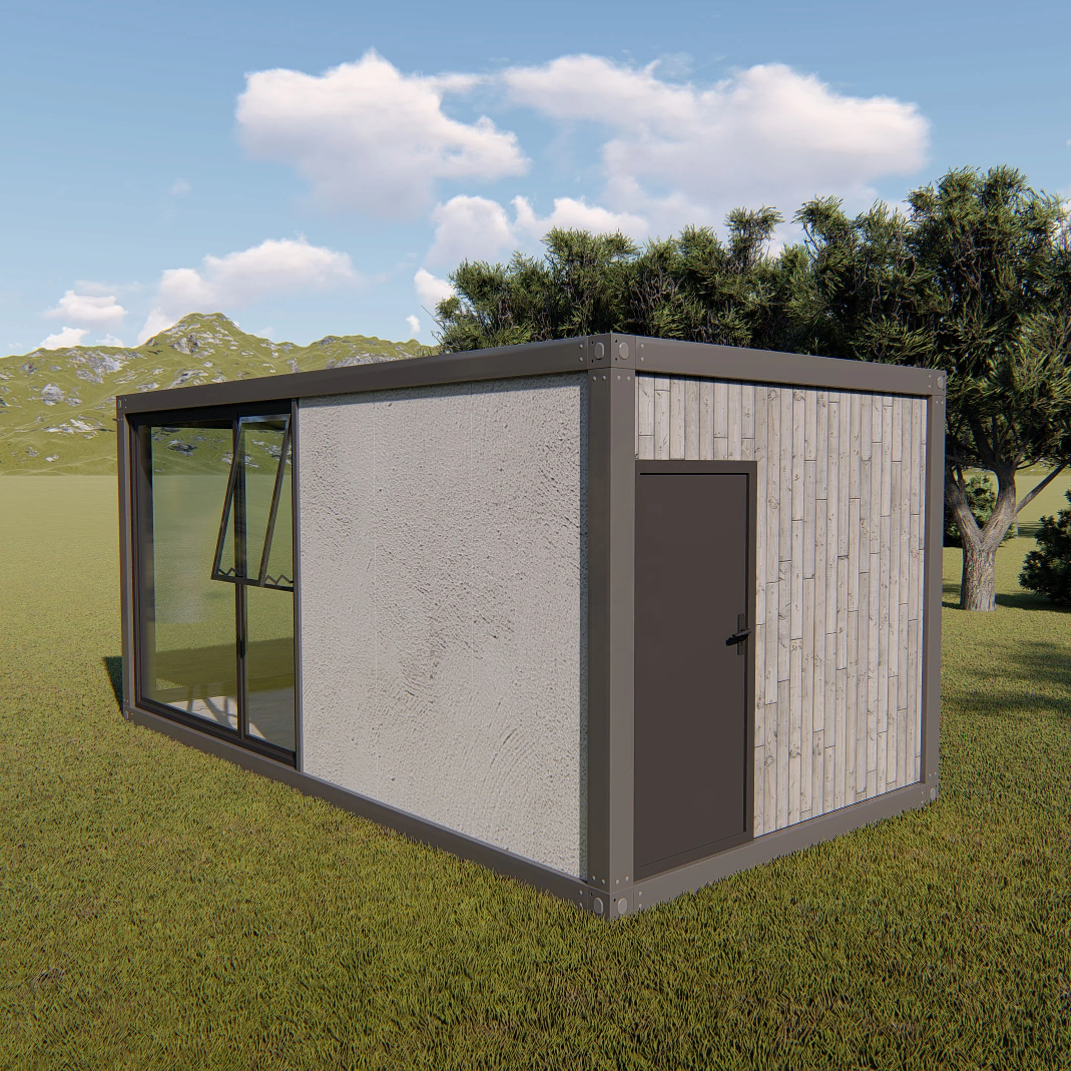 Factory Supply High Quality 2 Bedroom Prefabricated Cheap Portable Frame Modular Houses Garden House