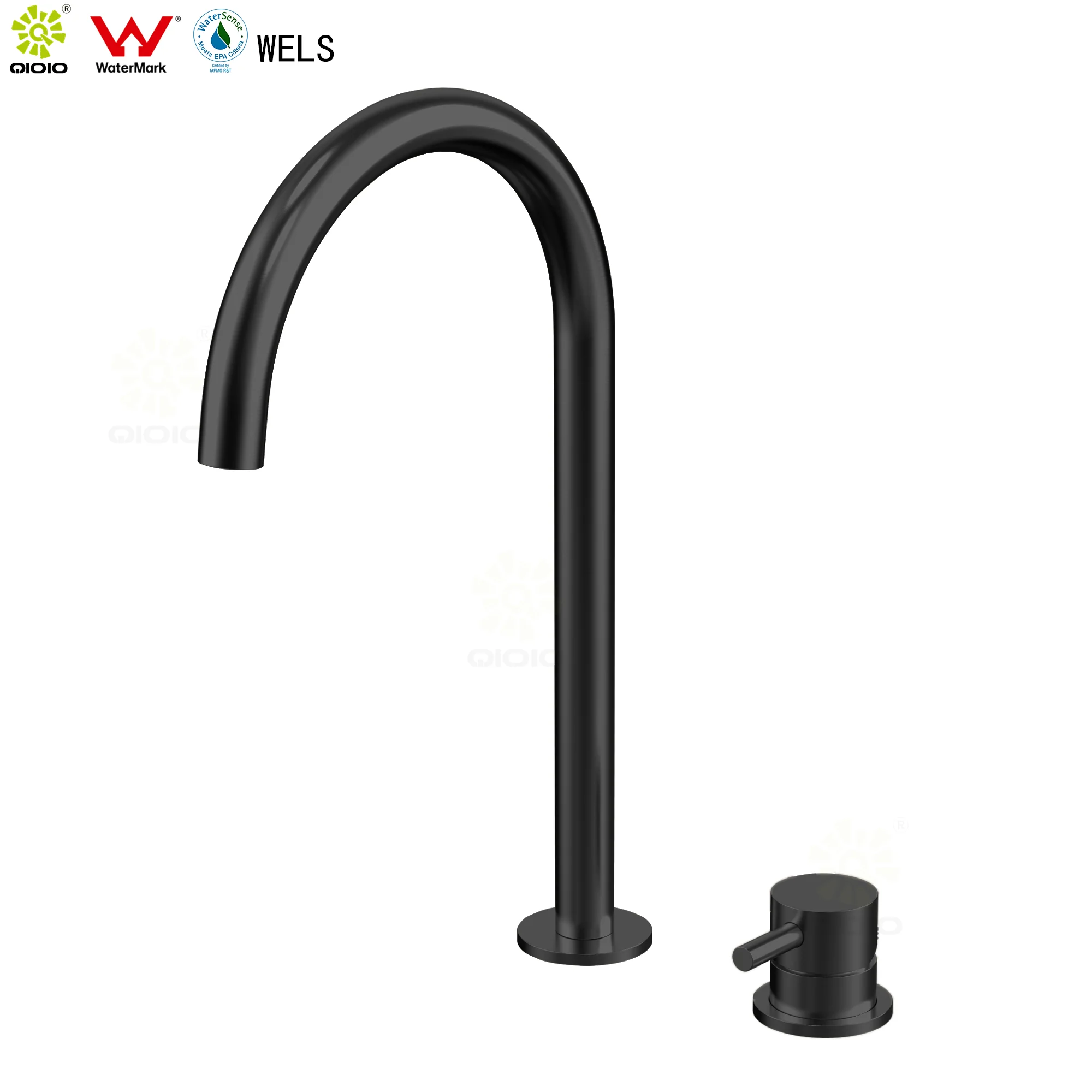 Hot Cold mixer 304 stainless steel lead free two holes single handle bathroom faucet