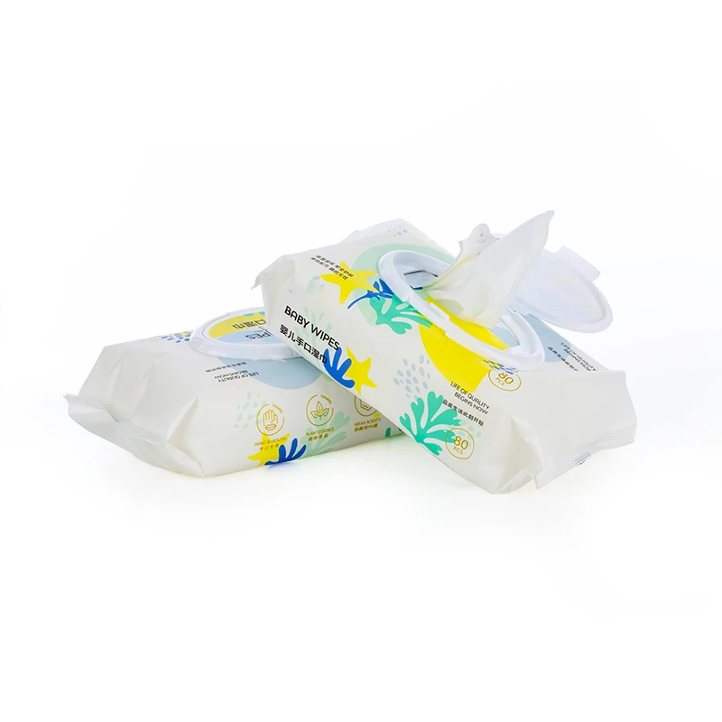 Baby Wipe Wet Non-woven Soft Confortable Feeling 80PCS Household Skin Care Cleaning Daily Life Freely Samples Offered Unscented